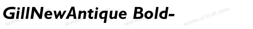 GillNewAntique Bold字体转换